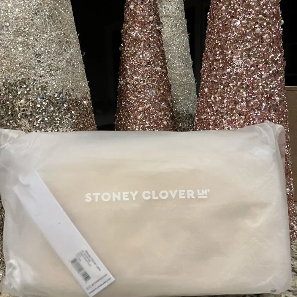 Stoney Clover Lane classic small pouch in color Sand brand new in bag with tags